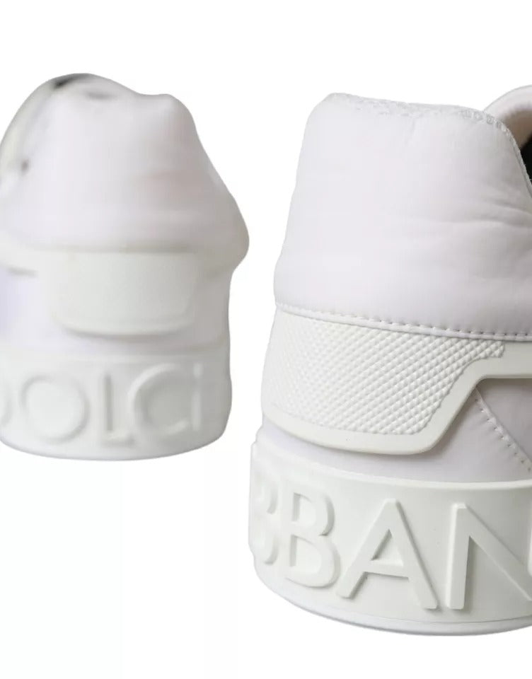 Dolce & Gabbana White Portofino Logo Low Top Trainers Sneakers Men's Shoes (Pre-Owned)