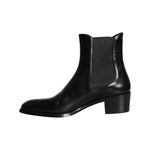 Dolce & Gabbana Black Leather Chelsea Ankle Boots Men Men's Shoes