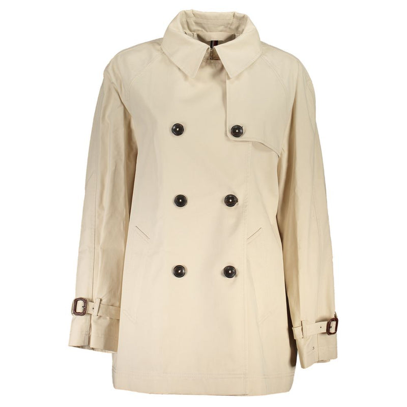 Tommy Hilfiger Beige Cotton Jackets & Women's Coat