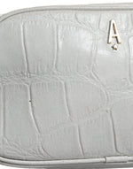 Aniye By White Croc Print Leather Crossbody Sling Women's Bag (Pre-Owned)