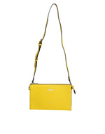 MSGM Yellow Leather Logo Crossbody Sling Shoulder Women's Bag (Pre-Owned)