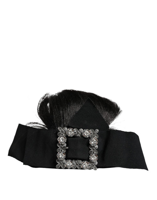 Dolce & Gabbana Black Hair Parrucchiera Crystal Headband Women's Diadem