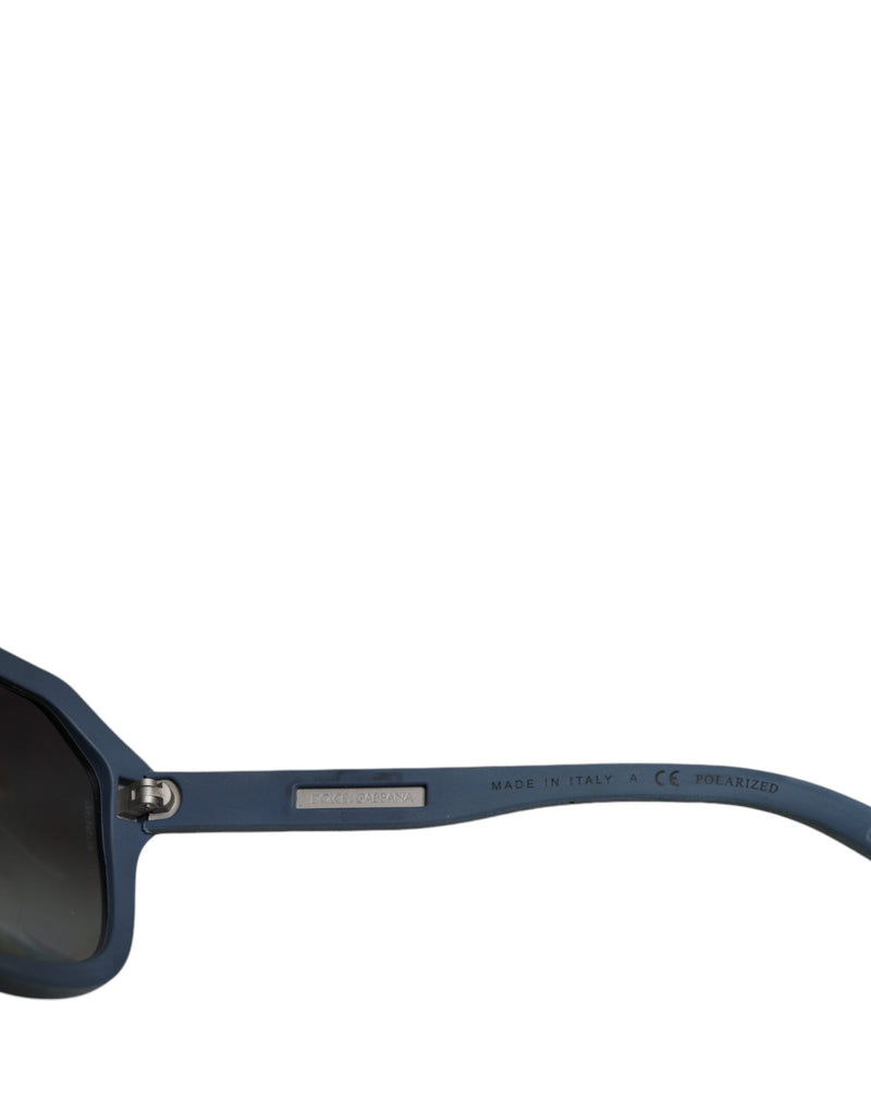 Dolce & Gabbana Blue Metal Frame Rubber Skin Polarized Mirror Lens Women's Sunglasses