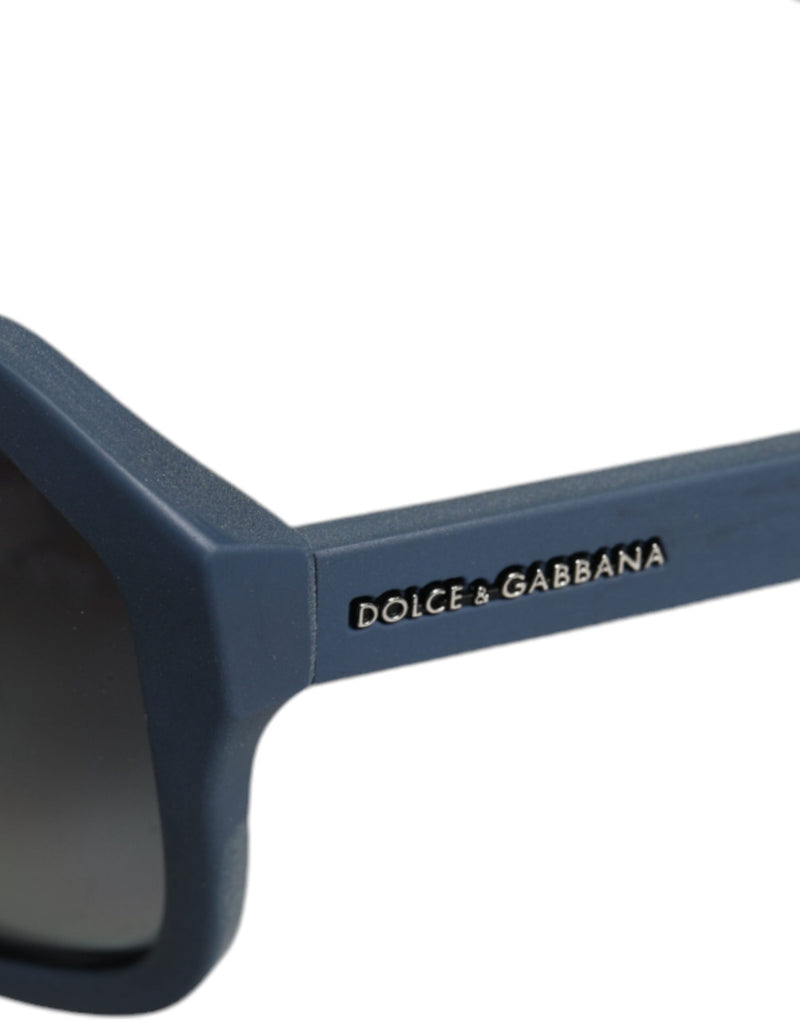 Dolce & Gabbana Blue Metal Frame Rubber Skin Polarized Mirror Lens Women's Sunglasses