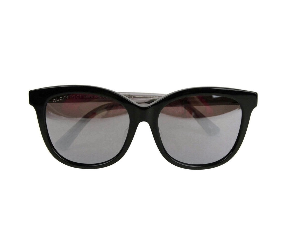 Gucci Acetate Grey Reflective Lenses Sunglasses - Black