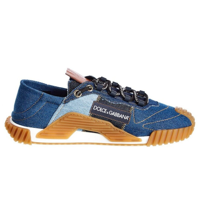 Dolce & Gabbana Blue Cotton Men's Sneaker