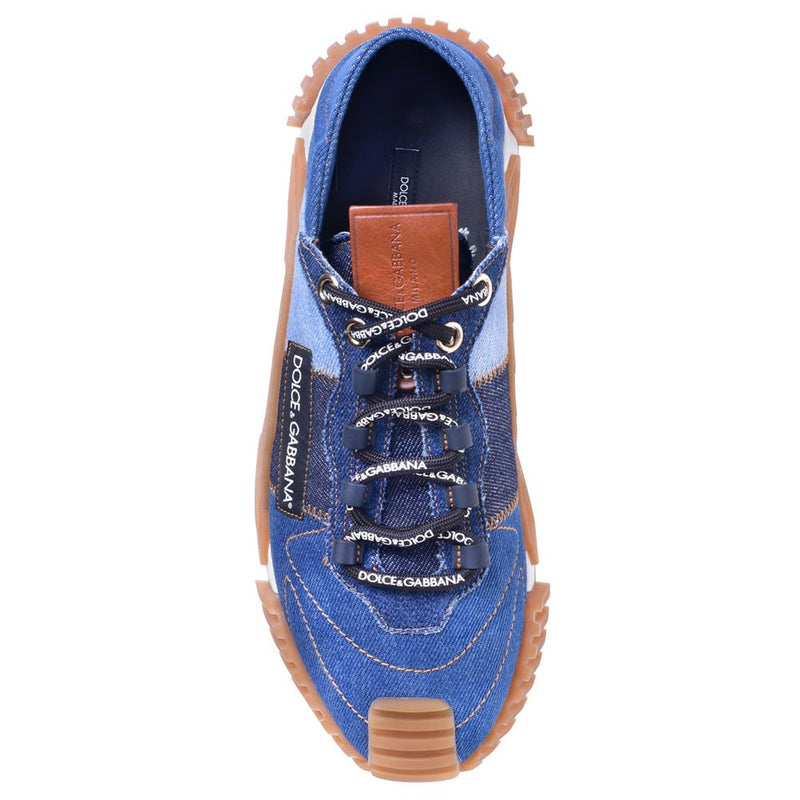 Dolce & Gabbana Blue Cotton Men's Sneaker