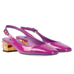 Dolce & Gabbana Purple Leather Di Calfskin Women's Pump