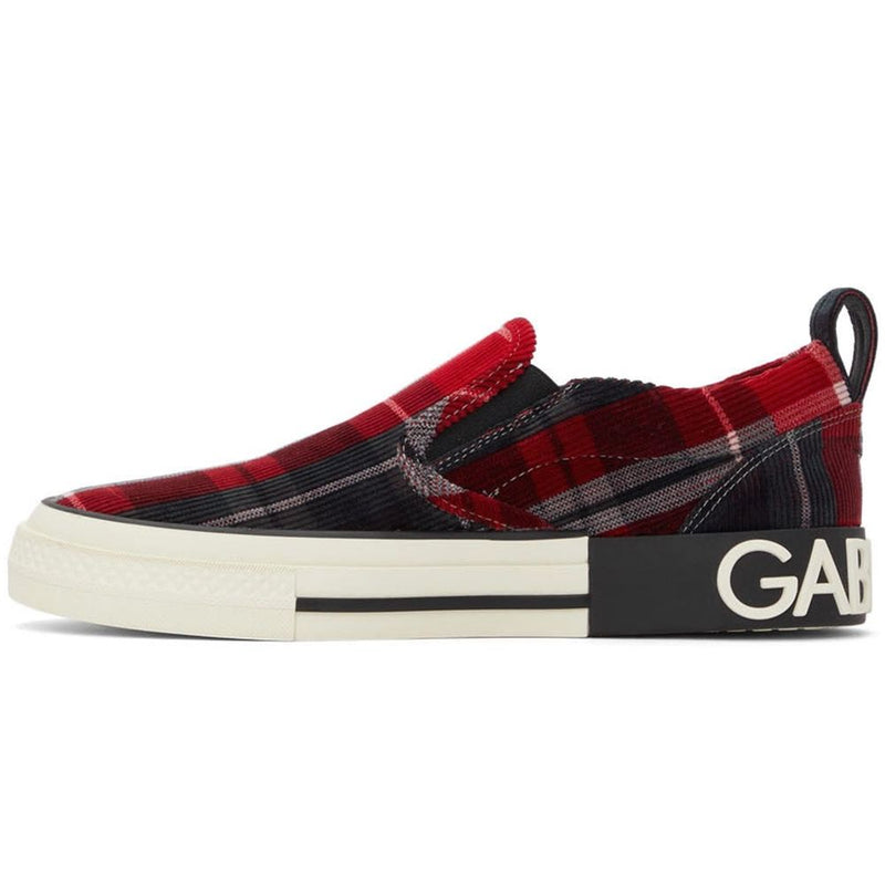 Dolce & Gabbana Red Cotton Men's Sneaker