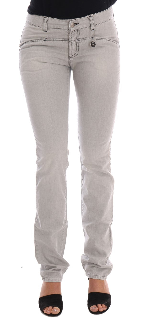 Costume National Sophisticated Gray Super Slim Women's Jeans