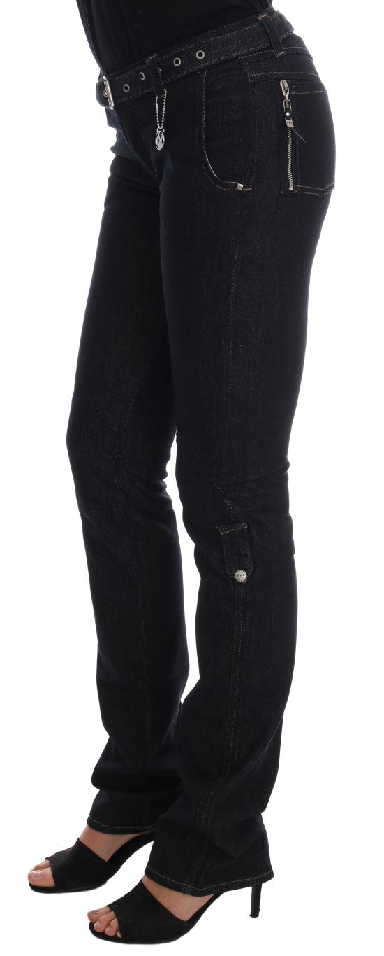 Costume National Svelte Dark Blue Cotton Slim Women's Jeans