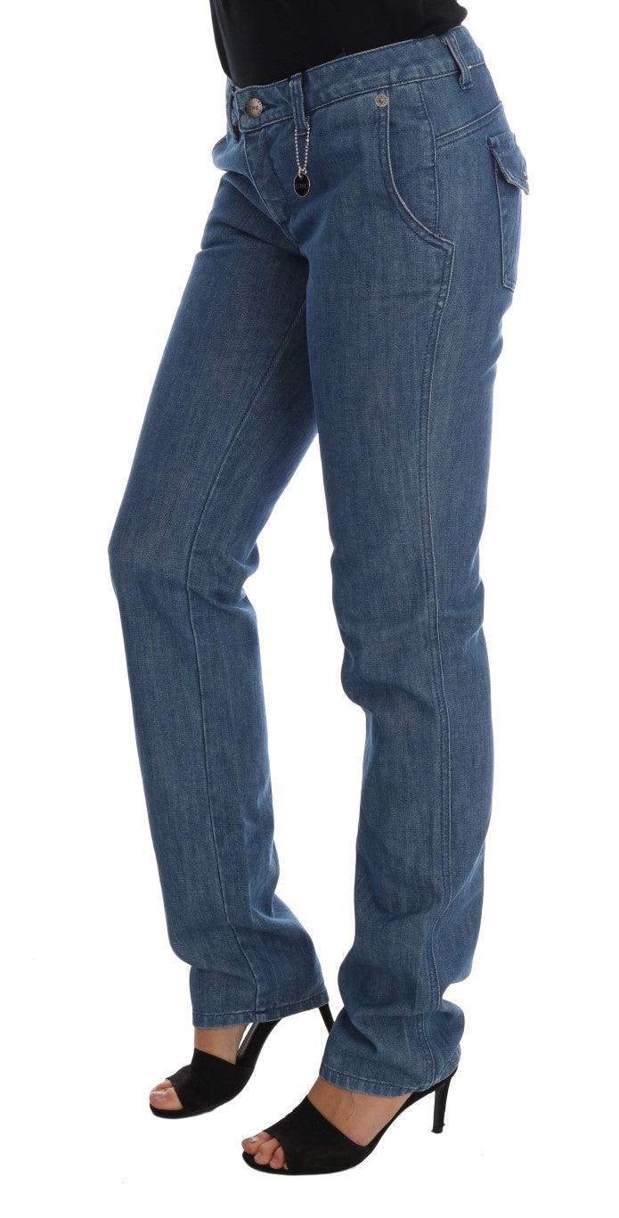 Costume National Super Slim Blue Wash Cotton Women's Jeans