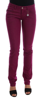 Costume National Elegant Purple Super Slim Women's Jeans