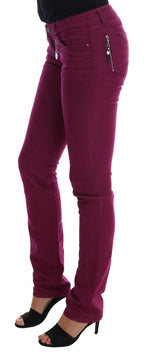 Costume National Elegant Purple Super Slim Women's Jeans