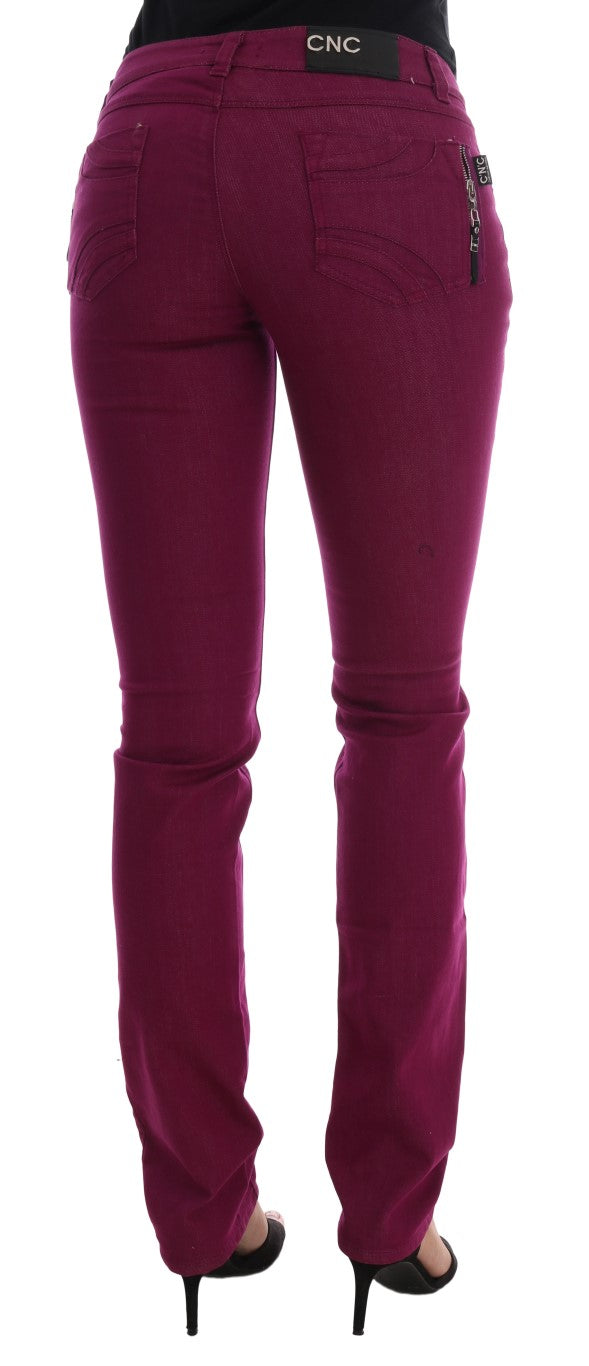 Costume National Elegant Purple Super Slim Women's Jeans