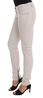 Costume National Chic White Slim-Fit Stretch Women's Jeans