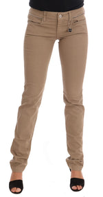 Costume National Beige Super Slim Fit Denim Women's Delight