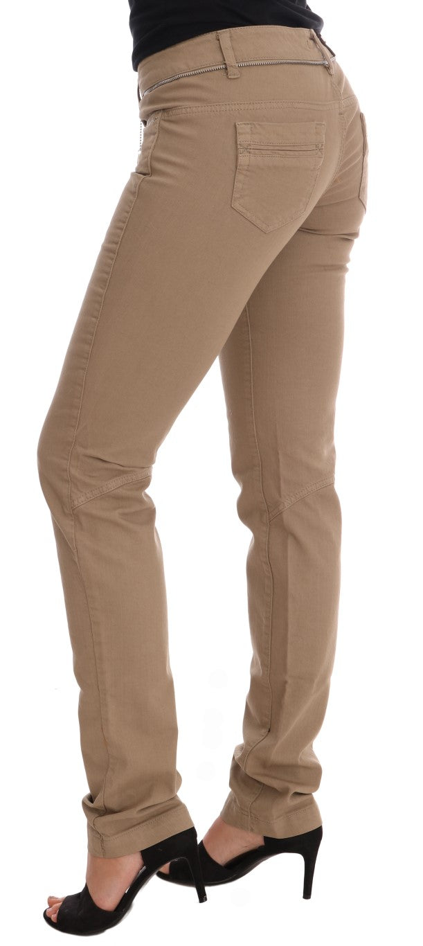 Costume National Beige Super Slim Fit Denim Women's Delight