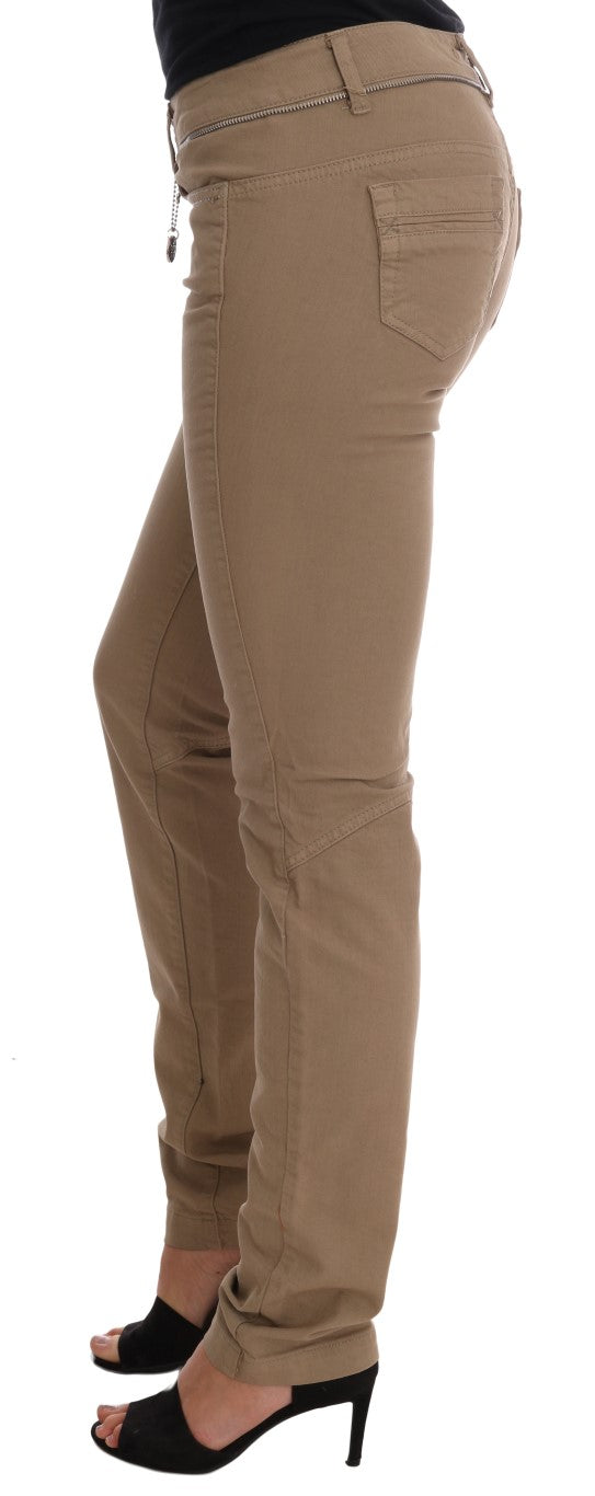 Costume National Beige Super Slim Fit Denim Women's Delight