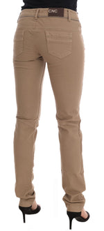 Costume National Beige Super Slim Fit Denim Women's Delight