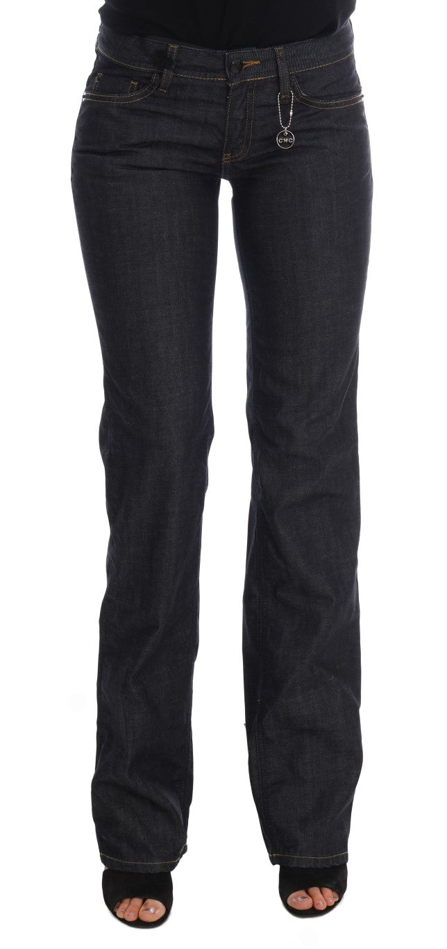 Costume National Chic Dark Blue Straight Fit Women's Jeans