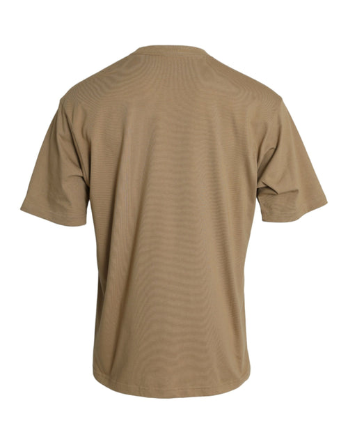 Balenciaga Brown Cotton Symbolic Jersey Vintage Crew Neck Men's T-shirt