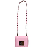 Dolce & Gabbana Baby Pink LOLA Leather Studded Crossbody Strap Women's Bag (Pre-Owned)