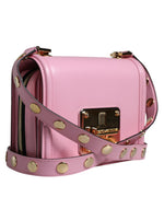 Dolce & Gabbana Baby Pink LOLA Leather Studded Crossbody Strap Women's Bag (Pre-Owned)