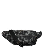 Dolce & Gabbana Black Leopard Fabric Belt Waist Fanny Pack Women's Bag (Pre-Owned)