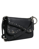 Dolce & Gabbana Black Small Leather Studded Shoulder Crossbody Women's Bag (Pre-Owned)