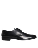 Dolce & Gabbana Black Leather Derby Formal Dress Men's Shoes