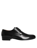 Dolce & Gabbana Black Leather Derby Formal Dress Men's Shoes