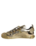 Dolce & Gabbana Gold Stretch Lace Up NS1 Sneakers Men's Shoes (Pre-Owned)