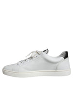 Dolce & Gabbana White Leather Heart Low Top Casual Sneakers Men's Shoes (Pre-Owned)