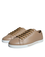 Dolce & Gabbana Brown Low Top Men Saint Tropez Sneakers Men's Shoes