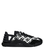 Dolce & Gabbana Black Logo Lace Up Low Top NS1 Sneakers Men's Shoes (Pre-Owned)