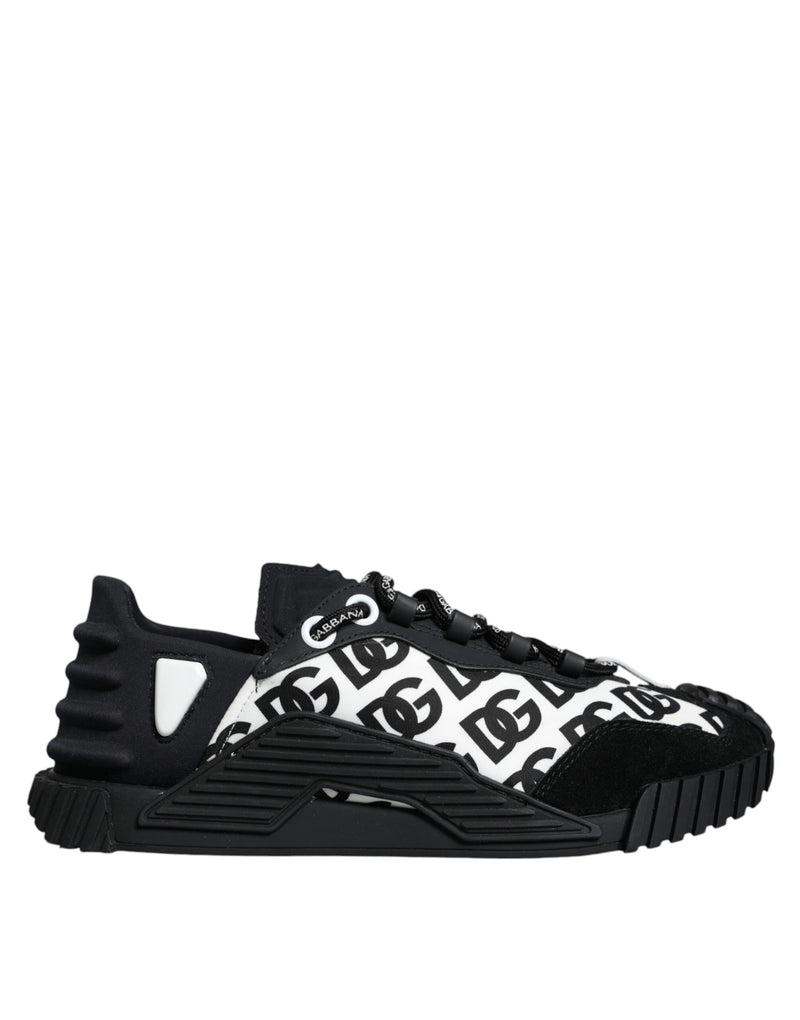 Dolce & Gabbana Black Logo Lace Up Low Top NS1 Sneakers Men's Shoes (Pre-Owned)