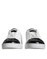 Dolce & Gabbana White Leather Logo Portofino Sneaker Men's Shoes (Pre-Owned)