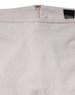 GF Ferre Beige Cotton Stretch Mid Waist Pencil Cut Women's Skirt (Pre-Owned)