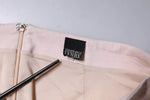 GF Ferre Beige Cotton Stretch Mid Waist Pencil Cut Women's Skirt (Pre-Owned)