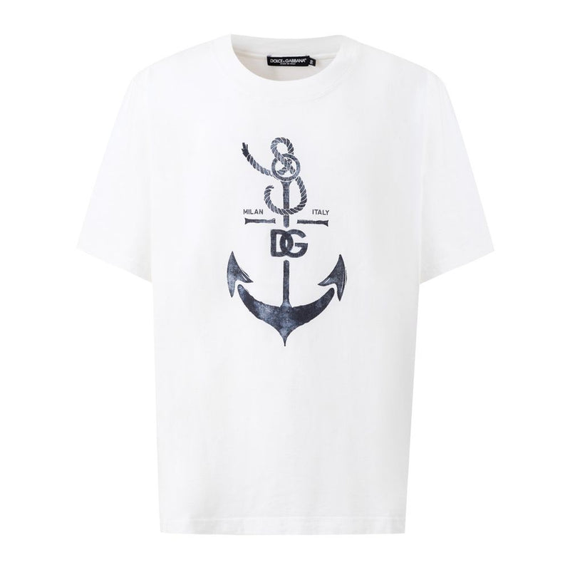 Dolce & Gabbana White Cotton Men's T-Shirt