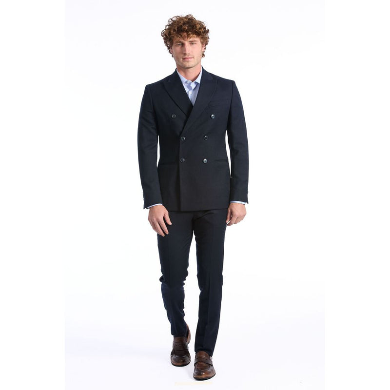 Baldinini Trend Blue Wool Men's Suit