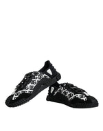 Dolce & Gabbana Black Logo Lace Up Low Top NS1 Sneakers Men's Shoes (Pre-Owned)