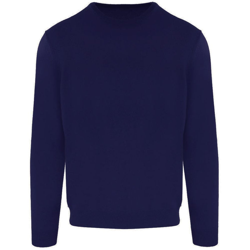 Malo Blue Wool Men Turtleneck Men's Sweater