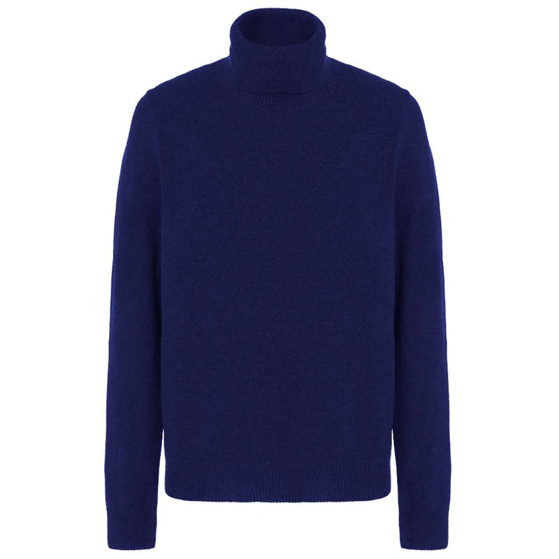 Malo Blue Wool Men's Turtleneck Men's Sweater