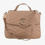 CRISTINAEFFE Beige Artificial Leather Women Crossbody Women's Bag