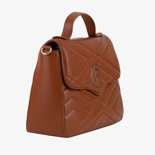 CRISTINAEFFE Brown Artificial Leather Women Crossbody Women's Bag