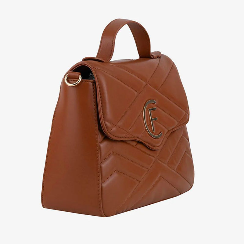 CRISTINAEFFE Brown Artificial Leather Women Crossbody Women's Bag