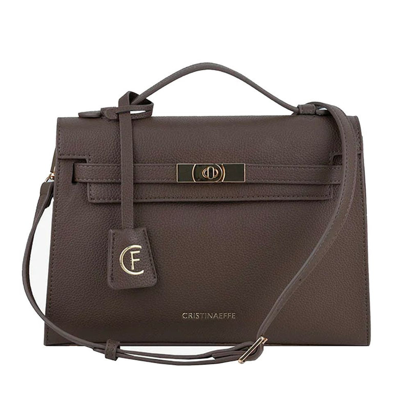 CRISTINAEFFE Gray Artificial Leather Women Crossbody Women's Bag