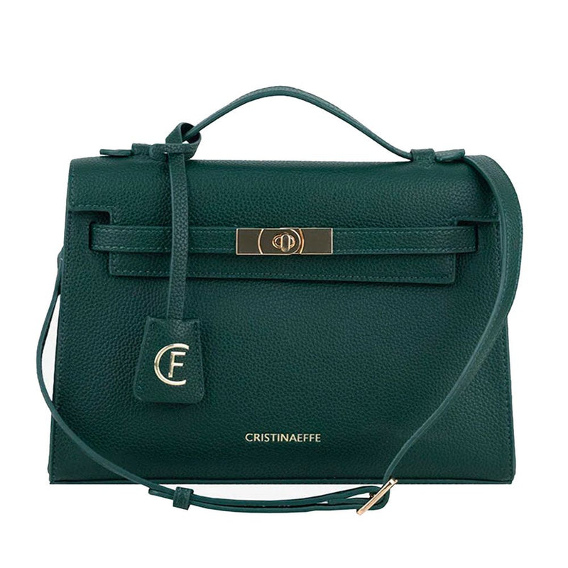 CRISTINAEFFE Green Artificial Leather Women Crossbody Women's Bag